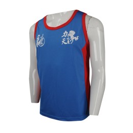 VT183 團體訂做運動背心T恤 大量訂做男裝背心T恤  地產公司 跑步 比賽 背心T恤生產商    藍色  撞色紅色 VT183 團體訂做運動背心T恤 大量訂做男裝背心T恤  地產公司 跑步 比賽 背心T恤生產商    藍色  撞色紅色